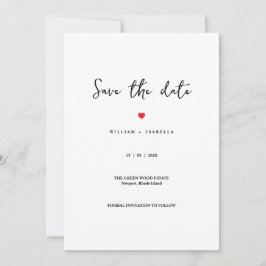 Reserve A Data Custom Minimalistic Wedding Save the Date