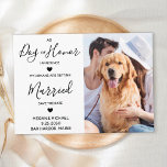 Reserve A Data Custom Photo Dog Of Honor Pet Wedding<br><div class="desc">Let your Best Dog announce your wedding with this modern and elegant As 'Dog of Honor' I announce 'My Humans Are Getting Married' pet dog save the date cards. Customize with your best dog's favorite photo, and personalize with names, date, and wedding location. COPYRIGHT © 2020 Judy Burrows, Black Dog...</div>