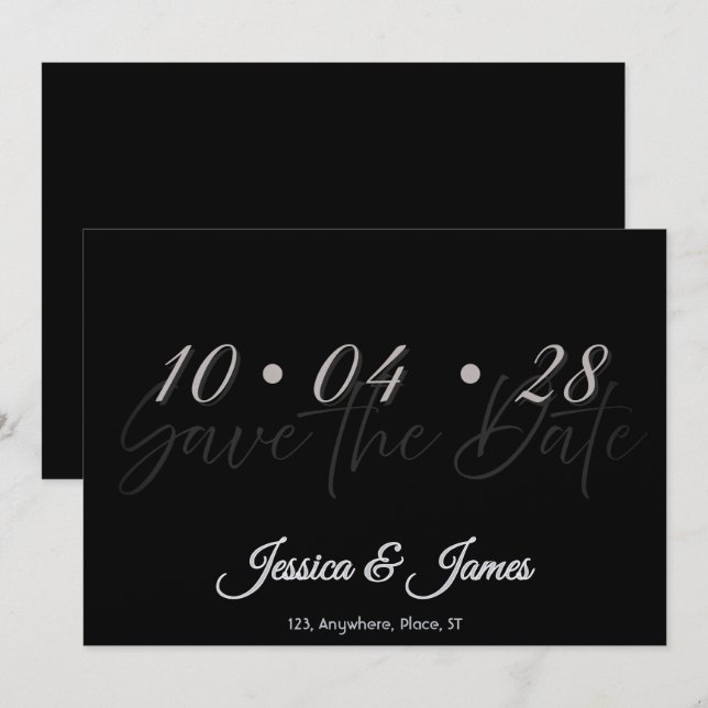 Reserve A Data Customize  Personalized Save the Date (Frente/Verso)