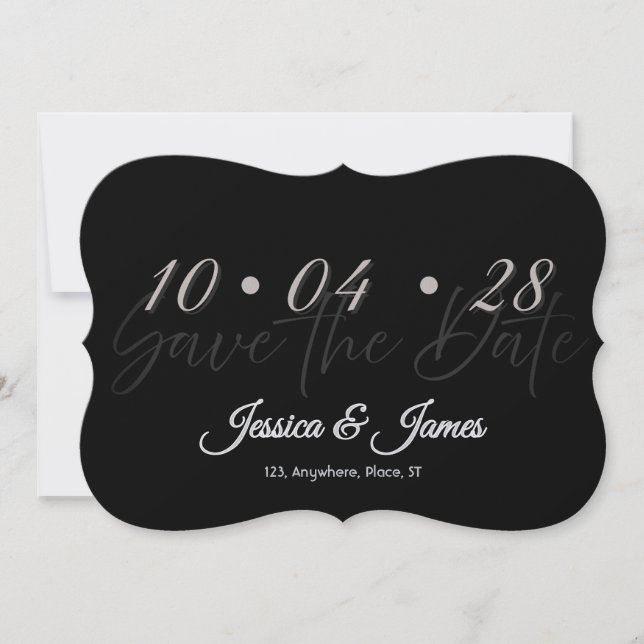 Reserve A Data Customize  Personalized Save the Date (Frente)
