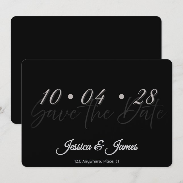 Reserve A Data Customize  Personalized Save the Date (Frente/Verso)