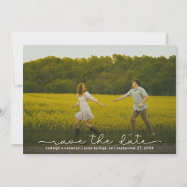 Reserve A Data Cute Boho Script Modern Save The Date Card