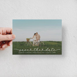 Reserve A Data Cute Boho Script Modern Save The Date Card