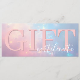 Reserve A Data Cute Elegant Opal Pink Pastel Gift Certificate