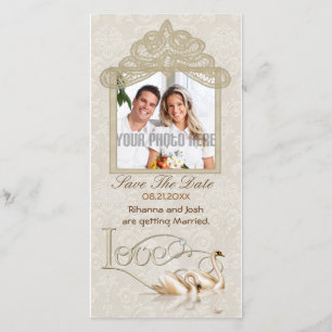 Reserve A Data Damask Swan Elegance - Salve a data