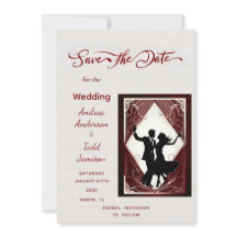 Dança caligráfica contrastando cores foto casament