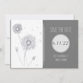 Reserve A Data Dandelion Flat Save The Date Card
