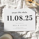 Reserve A Data Data De Casamento Chic Mínima Não Foto Salvar A Da<br><div class="desc">Personalize este casamento mínimo de design de chic,  salve a data com todos os seus detalhes.</div>