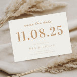 Reserve A Data Data De Casamento Chic Mínima Não Foto Salvar A Da<br><div class="desc">Personalize este casamento mínimo de design de chic,  salve a data com todos os seus detalhes.</div>