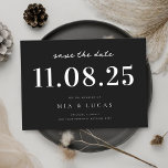 Reserve A Data Data De Casamento Chic Mínima Não Foto Salvar A Da<br><div class="desc">Personalize este casamento mínimo de design de chic,  salve a data com todos os seus detalhes.</div>