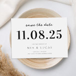 Reserve A Data Data De Casamento Chic Mínima Não Foto Salvar A Da<br><div class="desc">Personalize este casamento mínimo de design de chic,  salve a data com todos os seus detalhes.</div>