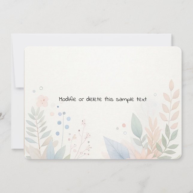 Reserve A Data Data de Casamento Moderna em Tom de Salvia Claro p (Verso)