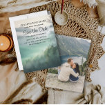 Reserve A Data Data de Salvamento da Foto de Casamento de Aventur<br><div class="desc">Casamento de montanha e aventura Salve o cartão de Data. Personalizado com sua foto no verso. Compre cópias impressas ou solicite o compartilhamento digital com amigos e familiares por e-mail ou nas mídias sociais.</div>