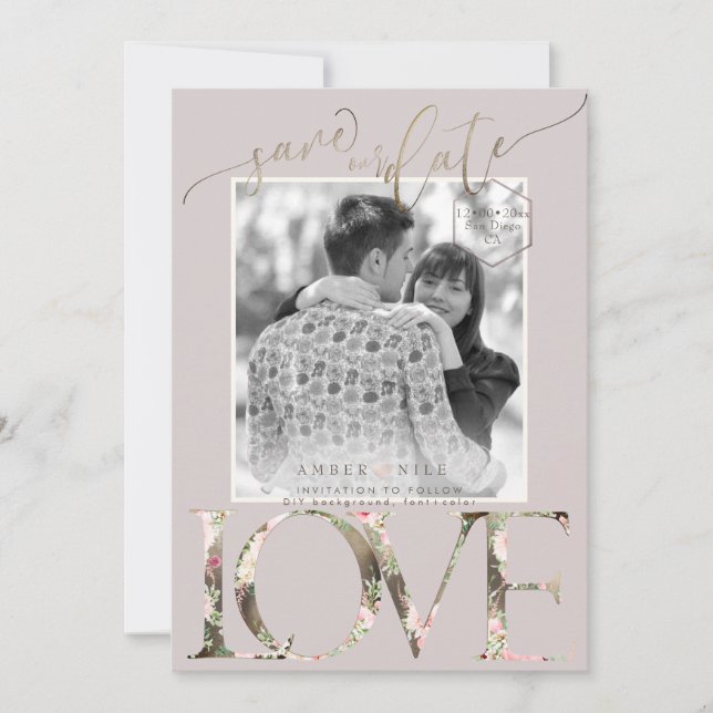 Reserve A Data Data de Salvamento do PixDezines/Amor de Botânica (Frente)