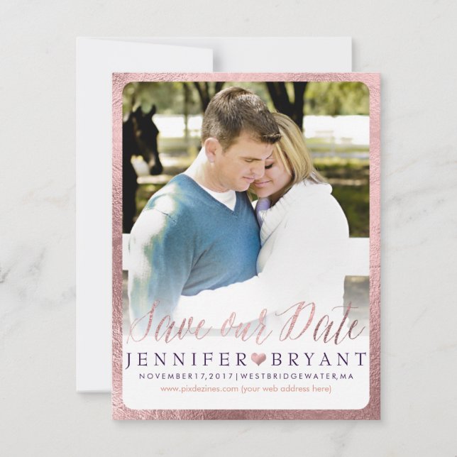 Reserve A Data Data de Salvamento do PixDezines/Coração Dourada d (Frente)