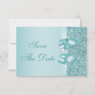 Reserve A Data Data do Casamento Salva com Lantejoulas Impressas