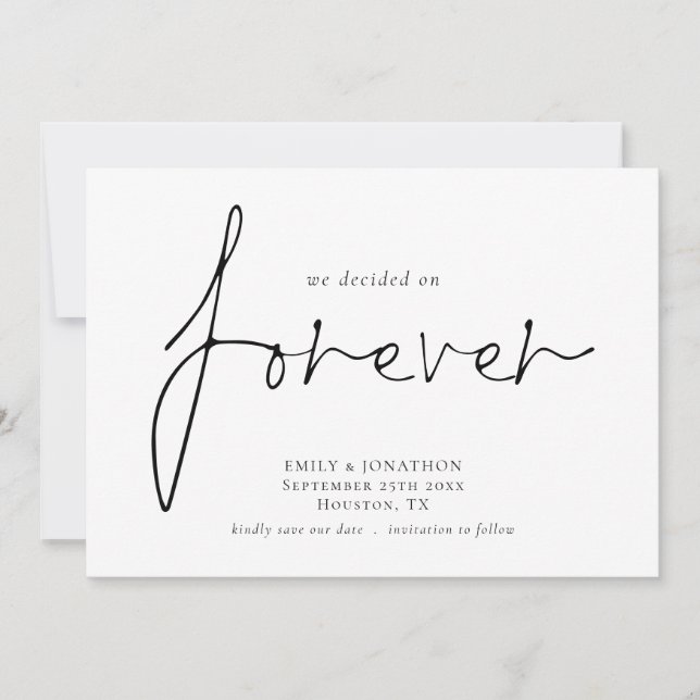 Reserve A Data Decidimos salvar a data do código QR para sempre (Frente)