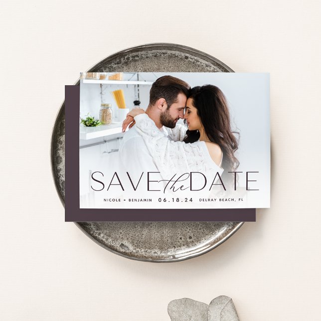 Reserve A Data Declaração Moderna | Foto horizontal (Criador carregado)