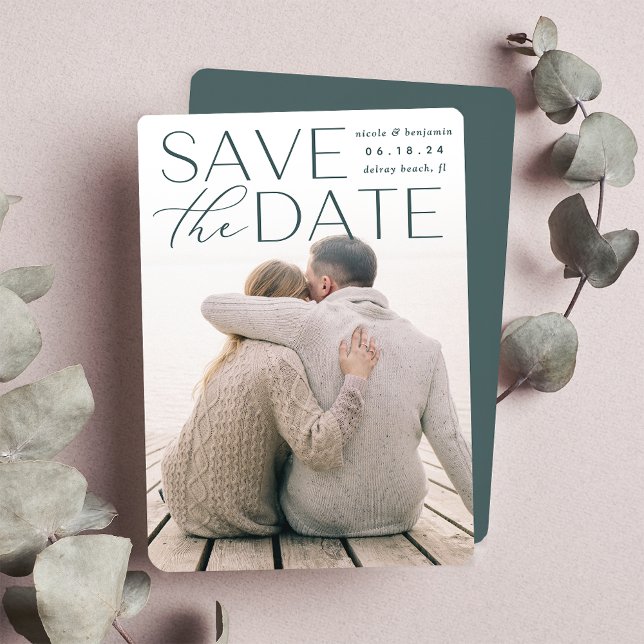 Reserve A Data Declaração Moderna | Foto vertical (Criador carregado)