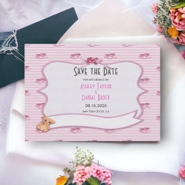 Reserve A Data Decoração Caprichosa Elegante Rosa Casamento Moder
