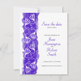 Reserve A Data Deep Purple Salve The Date Wedcard