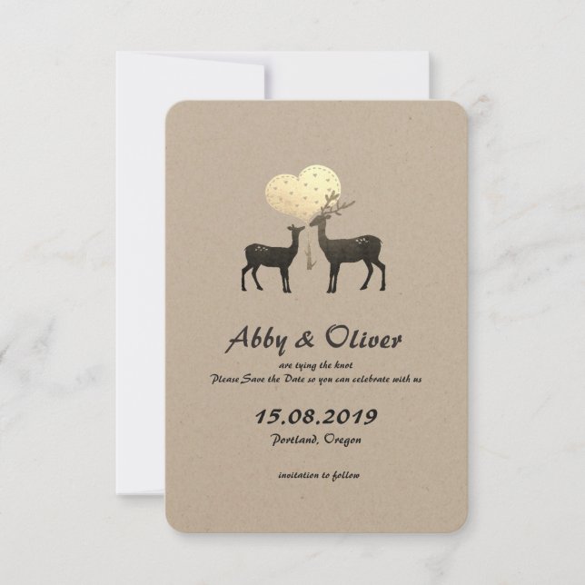 Reserve A Data Deer Love Woodland Deer Salve A Data (Frente)