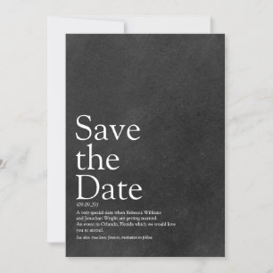 Reserve A Data Definição de Save the Date Minimalista de Lousa