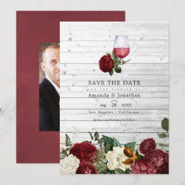 Reserve A Data Degustação de vinho floral Borgonha casamento foto