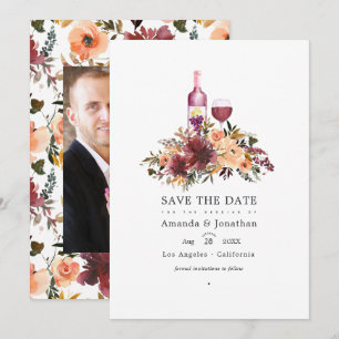 Reserve A Data Degustação de Vinho Floral Pêssego Bordo Casamento