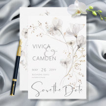 Delicar Cinzas Brancas Modernas e Casamento Floral