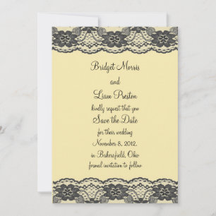 Reserve A Data Delicar e Lacy Salvar a Data (amarelo)