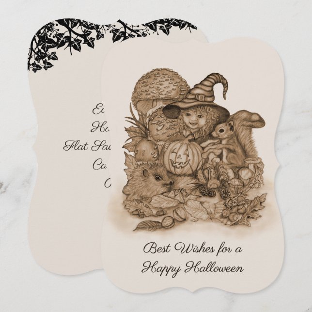 Reserve A Data Desejos de um Feliz Halloween (Frente/Verso)