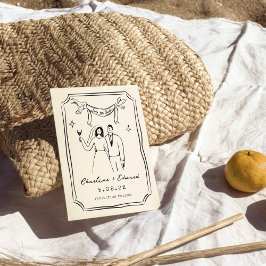 Reserve A Data Desenho à Mão Caprichoso e Rabiscado