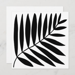 Reserve A Data Desenho de Planta Botânica Branca Moderna em Preto