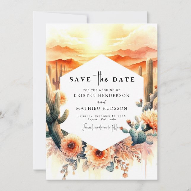 Reserve A Data Desert Classic Cactus Wedding (Frente)
