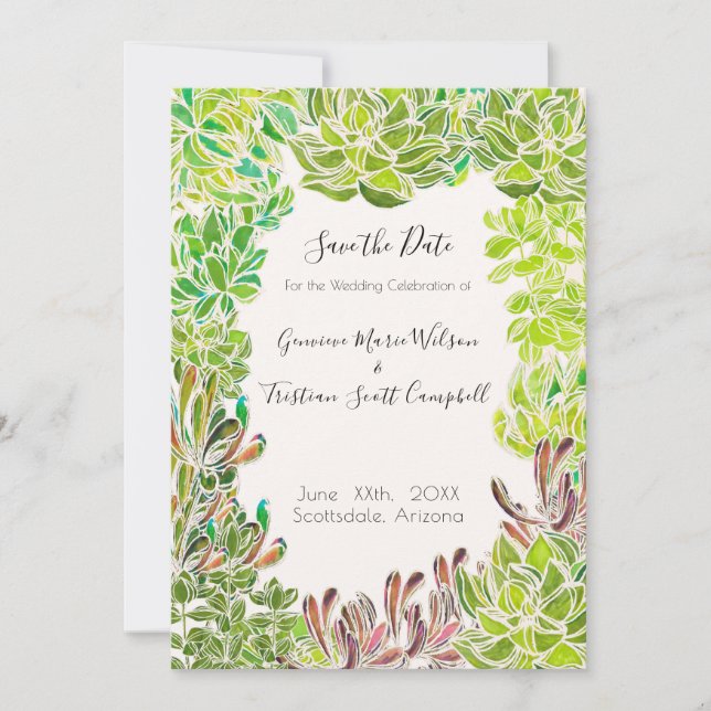 Reserve A Data Desert Theme Wedding - Save the Date Card (Frente)