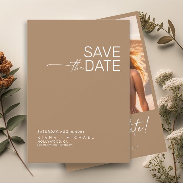 Reserve A Data Desert Vibes Wedding Photo Template Vert ID1019 (Criador carregado)