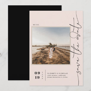 Reserve A Data Deserto de Modern Boho Foto em quadrado Salvar a