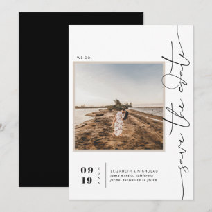 Reserve A Data Deserto de Modern Boho Foto em quadrado Salvar a