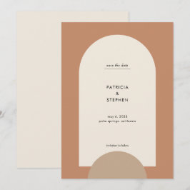 Reserve A Data Deserto do Arco Moderno de Boho, Terracotta Sand