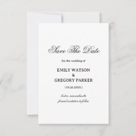 Reserve A Data Design de Casamento Minimalista Elegante