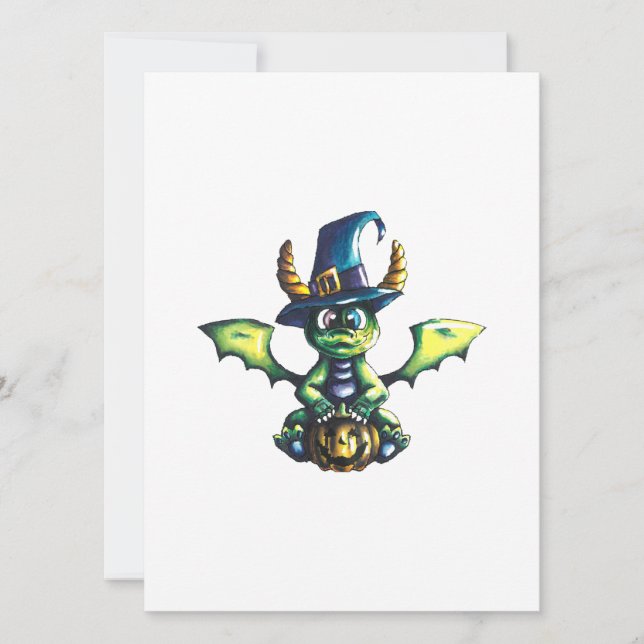 Reserve A Data Design de Dragão de Halloween (Frente)