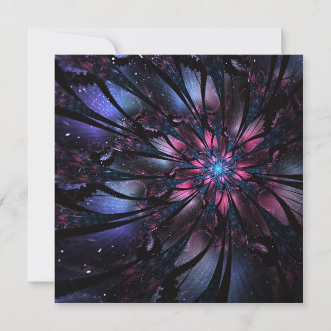 Reserve A Data design de flor fractal abstrato. (Frente)