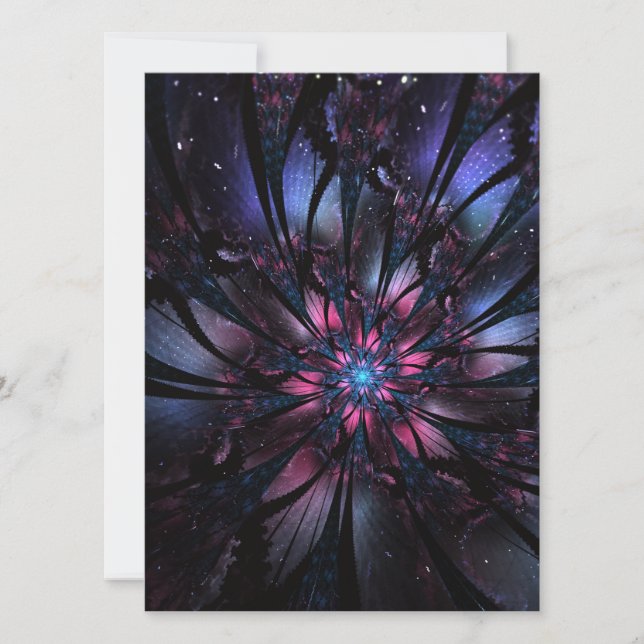 Reserve A Data design de flor fractal abstrato. (Frente)