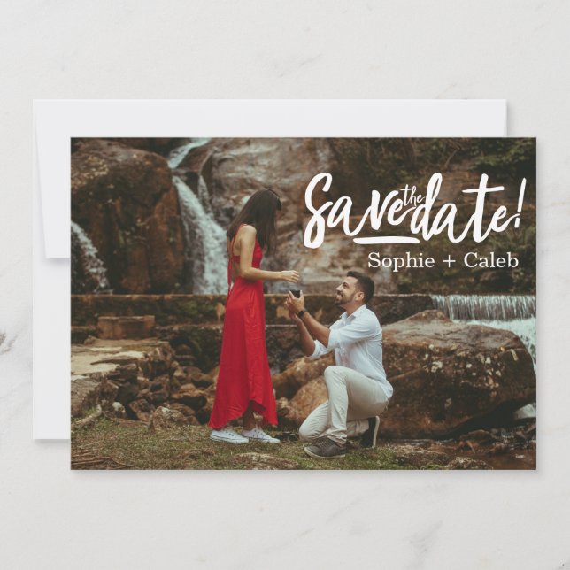 Reserve A Data Design de Foto Completo com Letra Moderna (Frente)