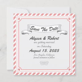 Reserve A Data Design Retroativo Romântico Guarde A Placa De Data