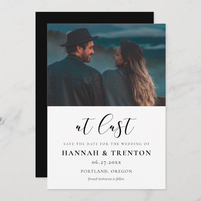 Reserve A Data Design simples e elegante Por fim foto (Frente/Verso)