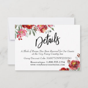 Reserve A Data Detalhes de Escrita Manual Burgundy Red Flowers En