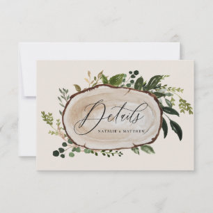 Reserve A Data Detalhes do casamento da fatia de madeira russa