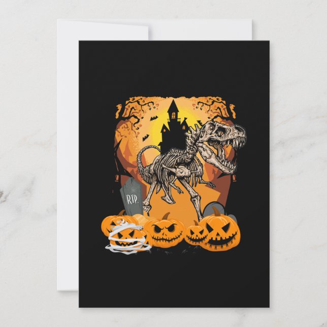 Reserve A Data Dinosaur T-rex Skeleton Pumpkin With Moon (Frente)